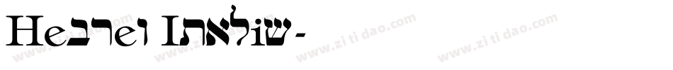 Hebrew Italic字体转换